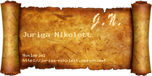 Juriga Nikolett névjegykártya