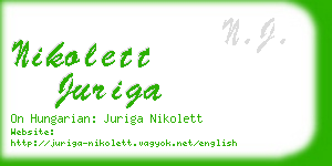 nikolett juriga business card